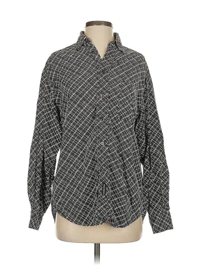 Pre-owned Banana Republic Long Sleeve Button Down Shirt In Gray