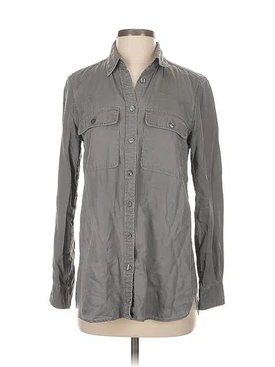Pre-owned Banana Republic Long Sleeve Button Down Shirt In Gray