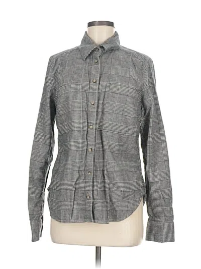 Pre-owned Banana Republic Long Sleeve Button Down Shirt In Gray