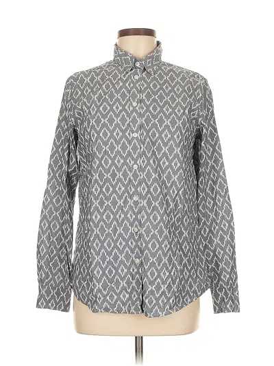 Pre-owned Banana Republic Long Sleeve Button Down Shirt In Gray
