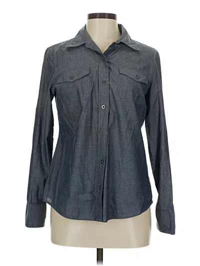 Pre-owned Banana Republic Long Sleeve Button Down Shirt In Gray
