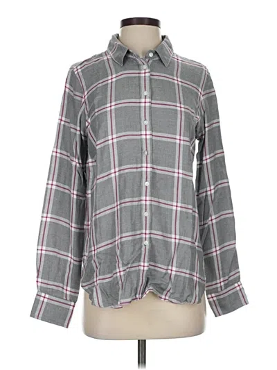 Banana Republic Long Sleeve Button Down Shirt In Gray