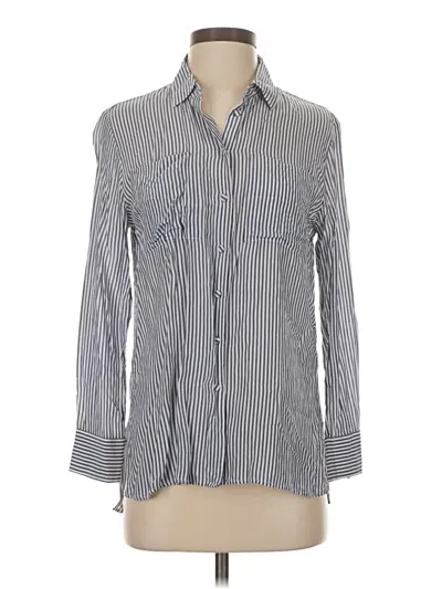 Pre-owned Banana Republic Long Sleeve Button Down Shirt In Gray