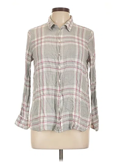Pre-owned Banana Republic Long Sleeve Button Down Shirt In Gray