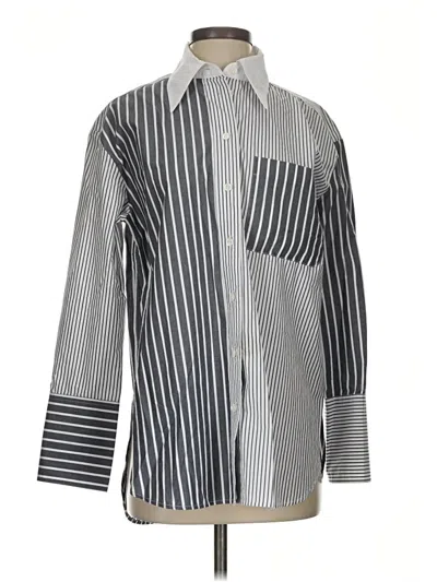 Pre-owned Banana Republic Long Sleeve Button Down Shirt In Gray