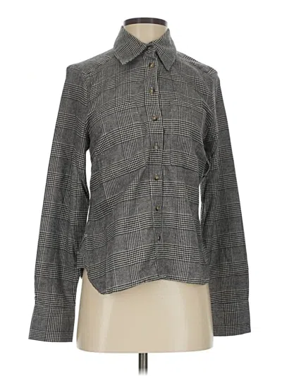 Banana Republic Long Sleeve Button Down Shirt In Gray