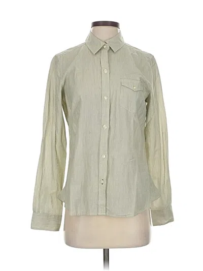 Pre-owned Banana Republic Long Sleeve Button Down Shirt In Green