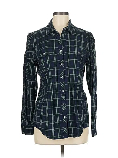 Pre-owned Banana Republic Long Sleeve Button Down Shirt In Green