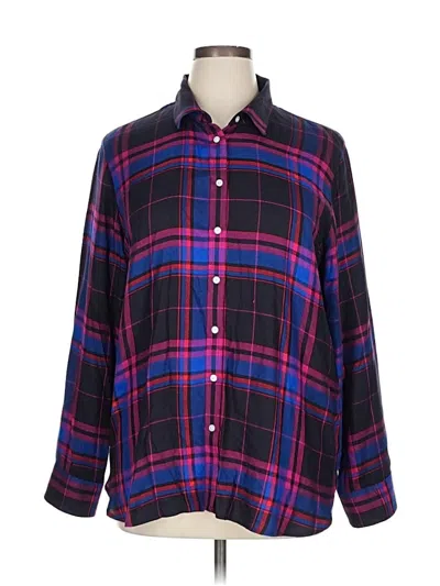 Pre-owned Banana Republic Long Sleeve Button Down Shirt In Purple