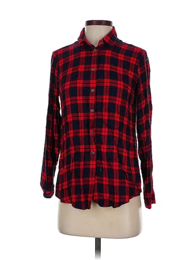 Pre-owned Banana Republic Long Sleeve Button Down Shirt In Red