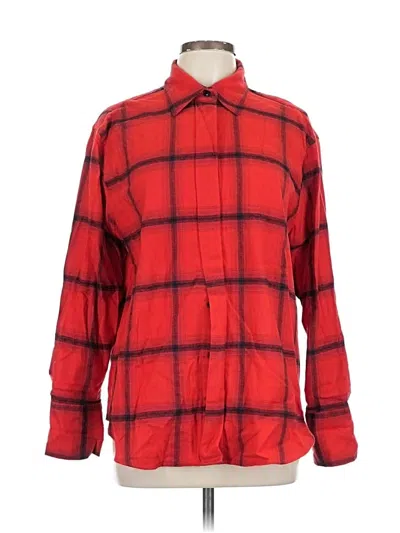Pre-owned Banana Republic Long Sleeve Button Down Shirt In Red