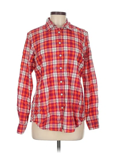 Pre-owned Banana Republic Long Sleeve Button Down Shirt In Red