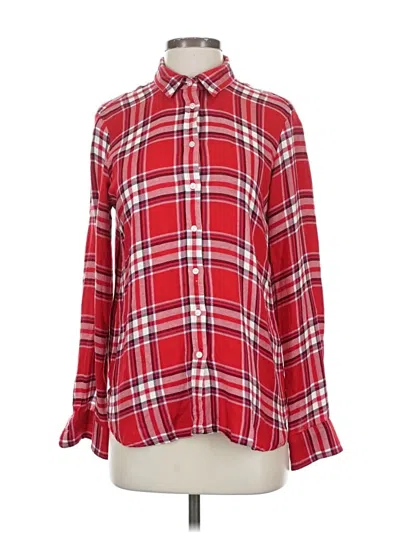 Pre-owned Banana Republic Long Sleeve Button Down Shirt In Red