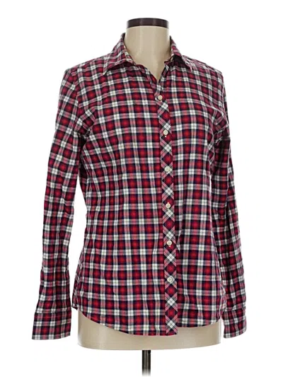 Pre-owned Banana Republic Long Sleeve Button Down Shirt In Red
