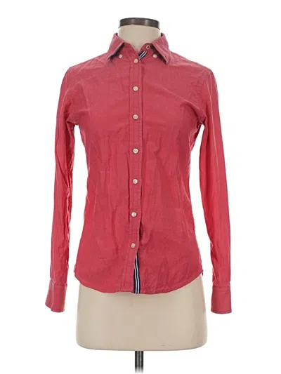 Pre-owned Banana Republic Long Sleeve Button Down Shirt In Red