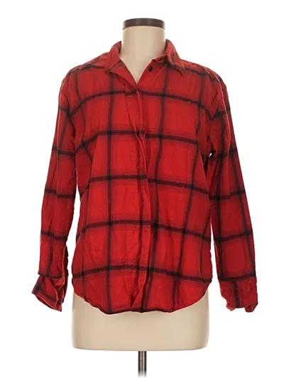 Pre-owned Banana Republic Long Sleeve Button Down Shirt In Red