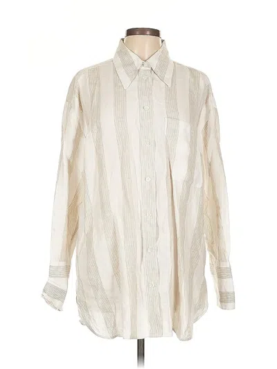 Pre-owned Banana Republic Long Sleeve Button Down Shirt In White