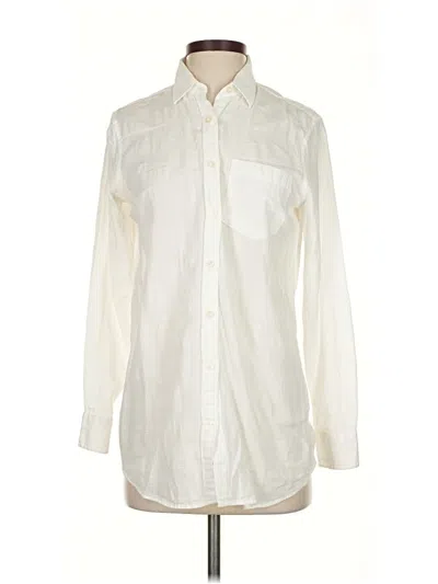 Pre-owned Banana Republic Long Sleeve Button Down Shirt In White