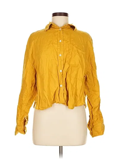 Pre-owned Banana Republic Long Sleeve Button Down Shirt In Yellow