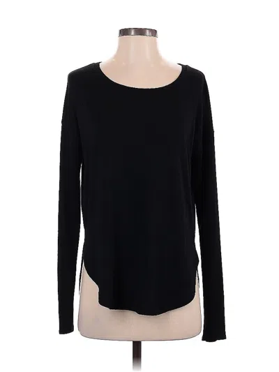 Pre-owned Banana Republic Long Sleeve T-shirt In Black