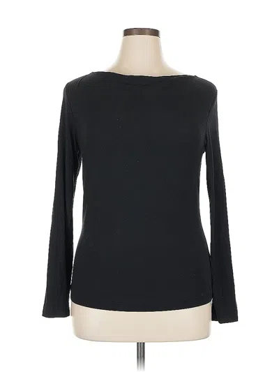 Pre-owned Banana Republic Long Sleeve T-shirt In Black
