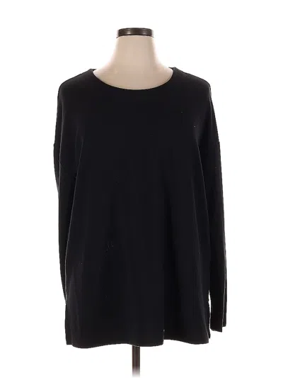 Pre-owned Banana Republic Long Sleeve T-shirt In Black