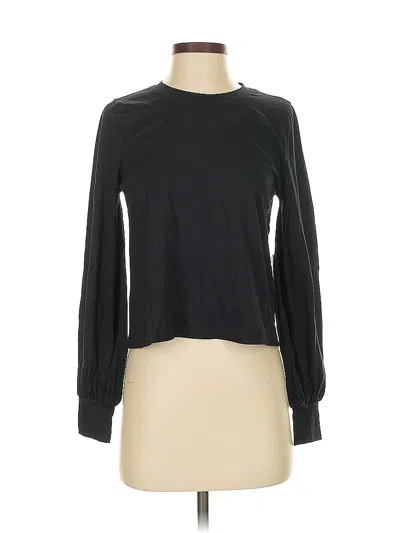 Pre-owned Banana Republic Long Sleeve T-shirt In Black
