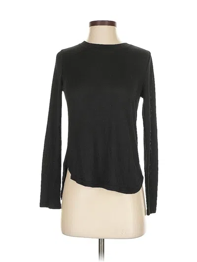 Pre-owned Banana Republic Long Sleeve T-shirt In Black
