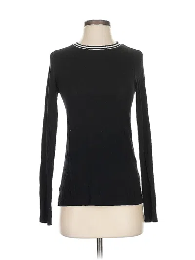 Pre-owned Banana Republic Long Sleeve T-shirt In Black