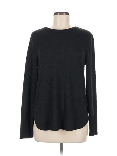 Pre-owned Banana Republic Long Sleeve T-shirt In Black