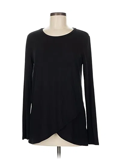 Pre-owned Banana Republic Long Sleeve T-shirt In Black