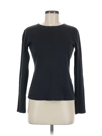 Pre-owned Banana Republic Long Sleeve T-shirt In Black