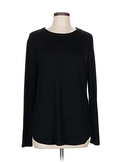 Pre-owned Banana Republic Long Sleeve T-shirt In Black