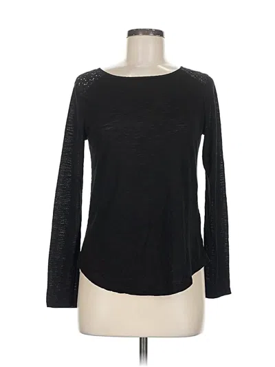 Pre-owned Banana Republic Long Sleeve T-shirt In Black