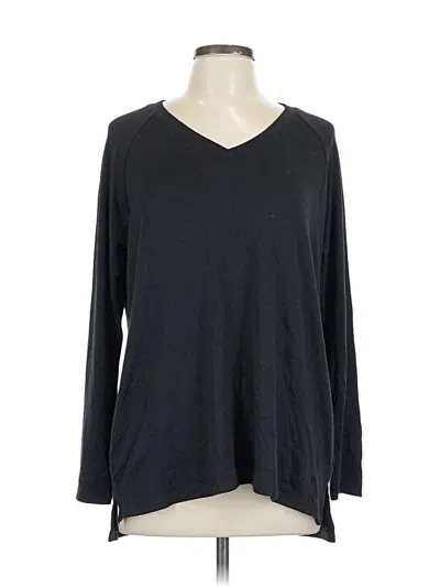 Pre-owned Banana Republic Long Sleeve T-shirt In Black