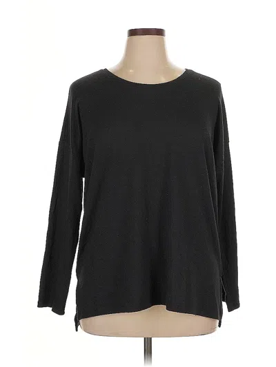Pre-owned Banana Republic Long Sleeve T-shirt In Black