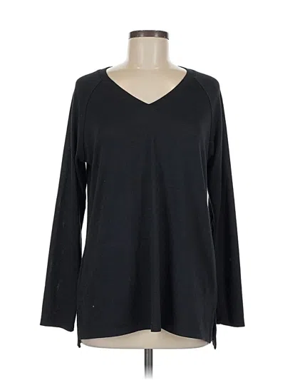 Pre-owned Banana Republic Long Sleeve T-shirt In Black