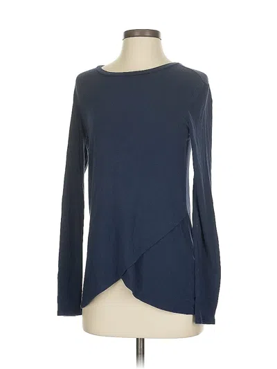 Pre-owned Banana Republic Long Sleeve T-shirt In Blue