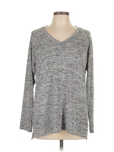 Pre-owned Banana Republic Long Sleeve T-shirt In Gray