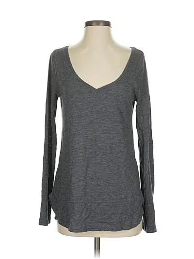 Pre-owned Banana Republic Long Sleeve T-shirt In Gray