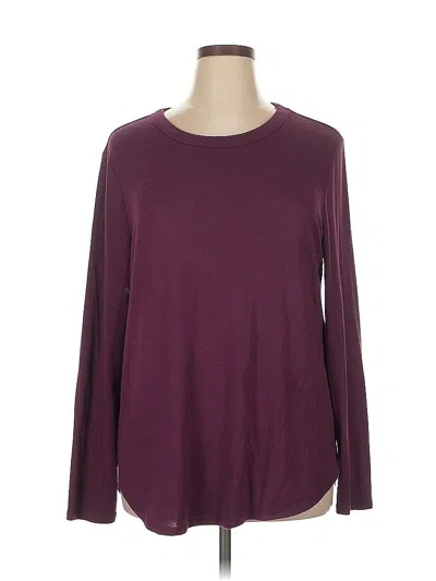 Pre-owned Banana Republic Long Sleeve T-shirt In Purple