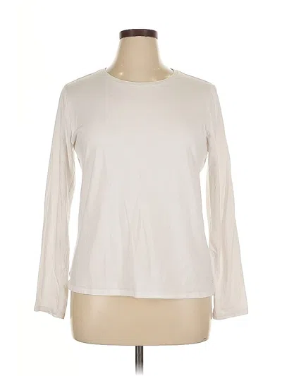 Pre-owned Banana Republic Long Sleeve T-shirt In White