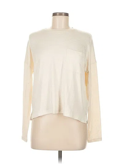 Pre-owned Banana Republic Long Sleeve T-shirt In White