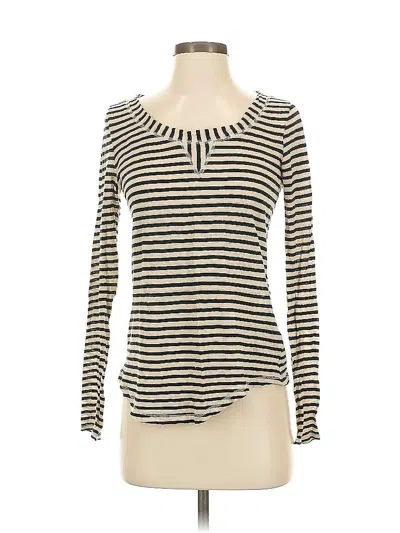 Pre-owned Banana Republic Long Sleeve T-shirt In White