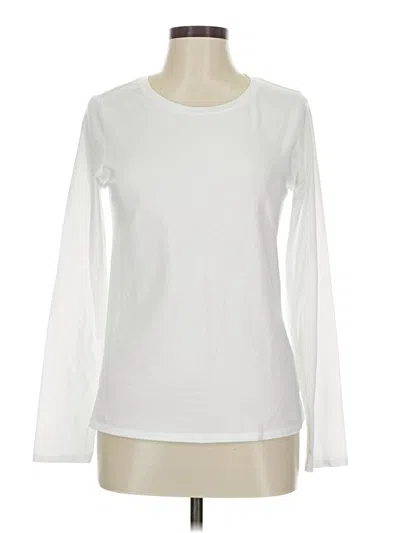 Pre-owned Banana Republic Long Sleeve T-shirt In White