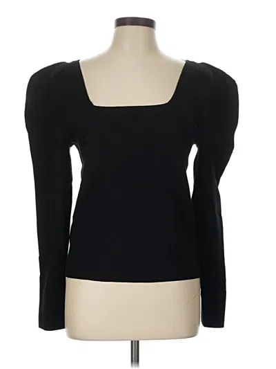 Banana Republic Long Sleeve Top Black Sweetheart Neckline Tops