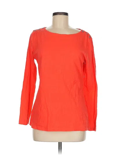 Pre-owned Banana Republic Long Sleeve Top Orange Boatneck Tops