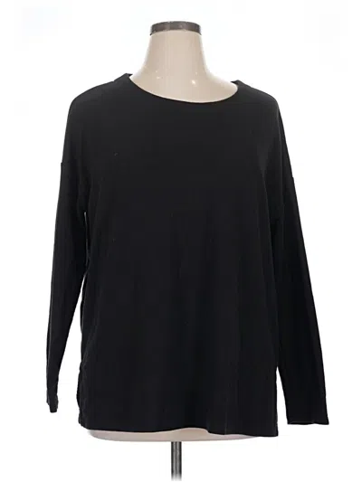 Pre-owned Banana Republic Long Sleeve T-shirt In Black