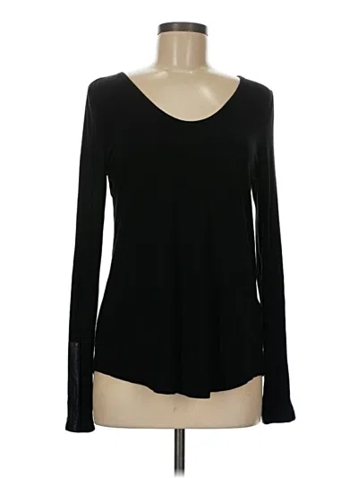 Pre-owned Banana Republic Long Sleeve T-shirt In Black