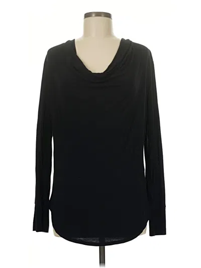 Pre-owned Banana Republic Long Sleeve T-shirt In Black